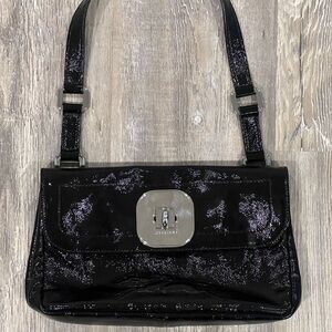 Vintage Longchamp Black Leather Shoulder Bag